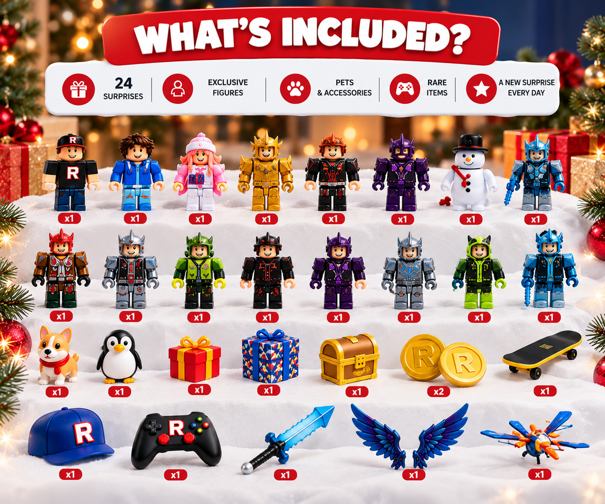 Bloxshop Christmas Advent Calendar 2026: 24 Blocky Mini Figures